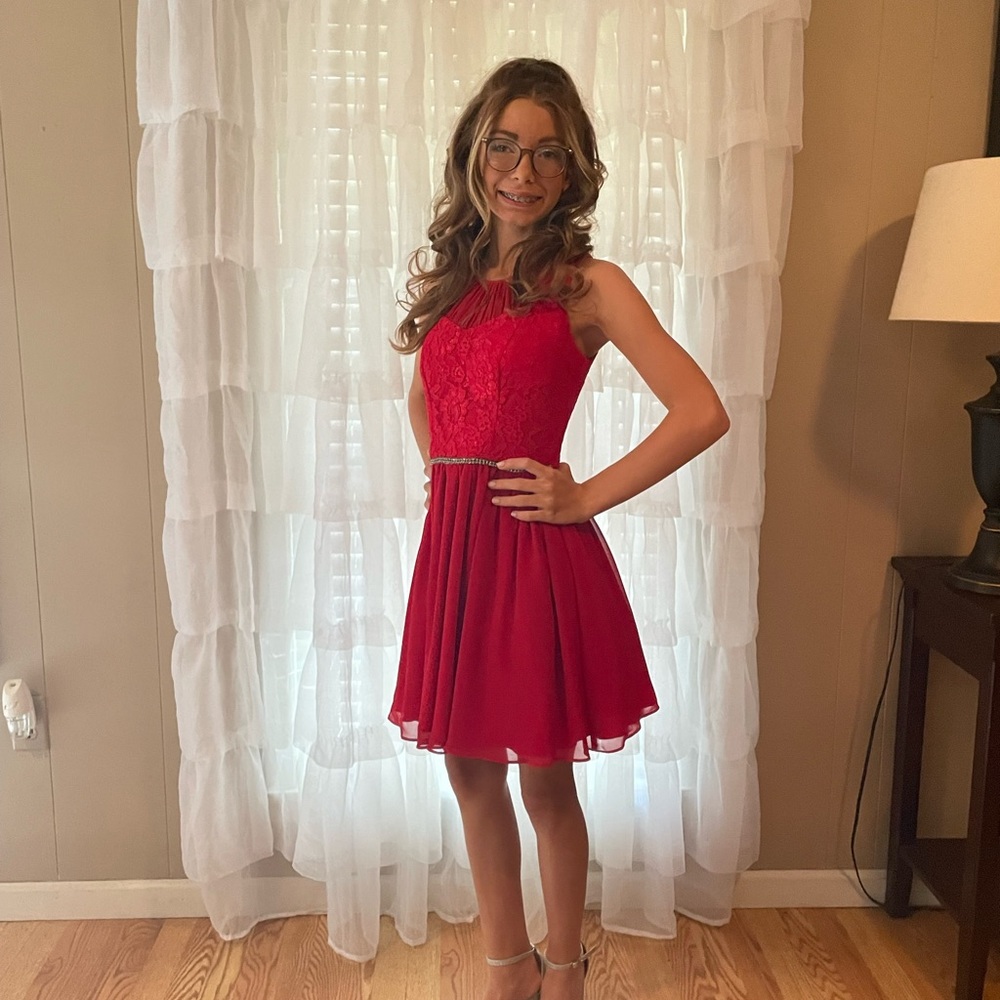 Red cocktail dress size 1